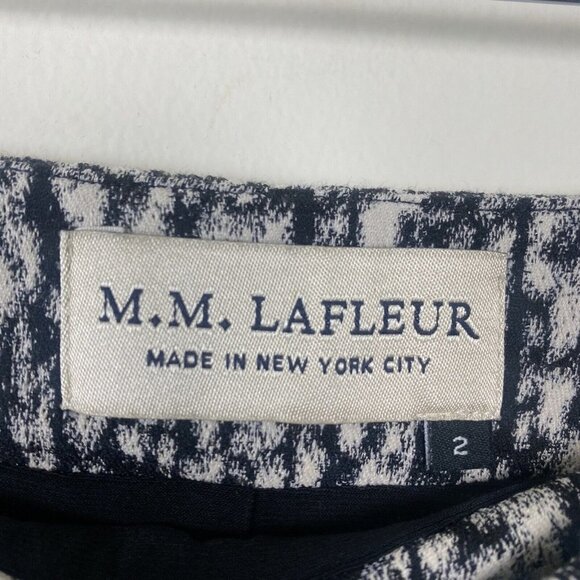 MM LafLeur Skirt Noho Crackle Lined Pencil Straight Stretch Knit Size 2